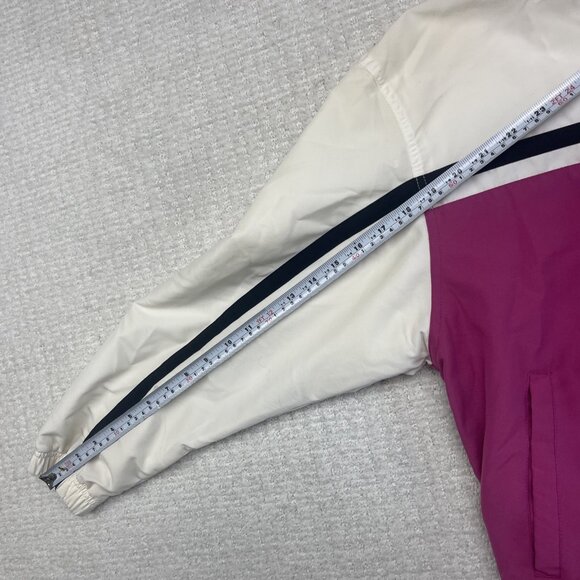 Y2K Retro Reebok Pink / White Windbreaker Jacket Woman Small Full Zip VTG - Picture 13 of 15